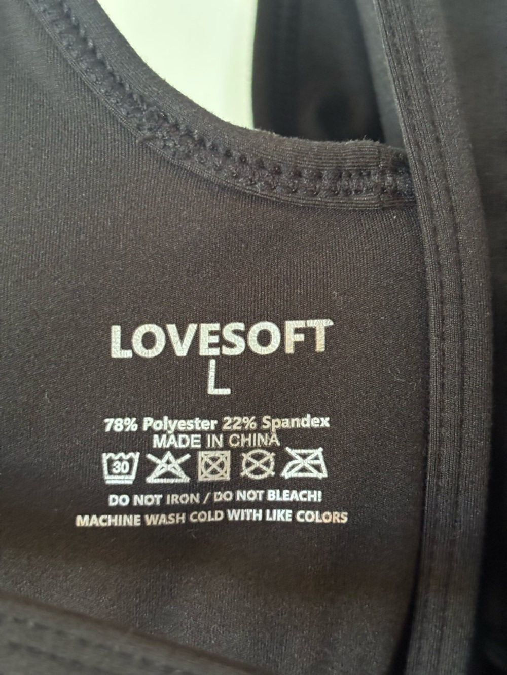 EUC LOVESOFT Black Women's Strappy Yoga One Piece size L - Picture 7 of 7